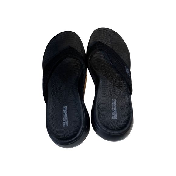 Skechers Women's Performance On The Go 600 Black Flip Flop Sandal Size 6 - Picture 9 of 12